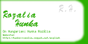 rozalia hunka business card